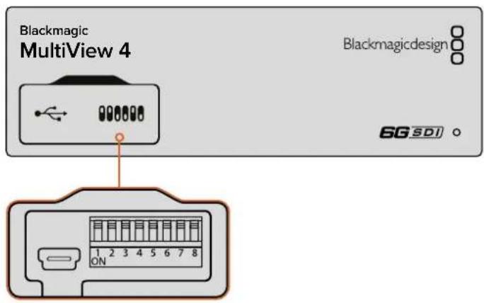 Blackmagic Design MultiView 16 - 使用开关更改设置 - 1