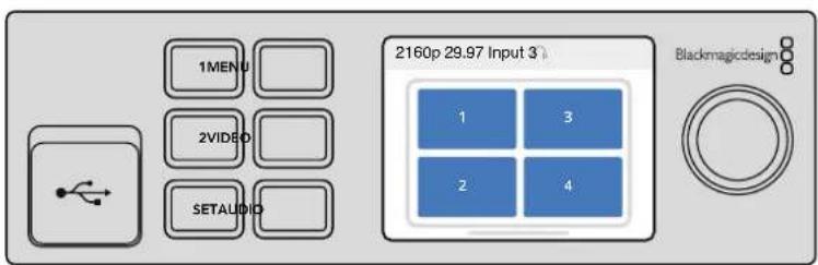 Blackmagic Design MultiView 16 - Выбор конфигурации на Blackmagic MultiView 4 - 1