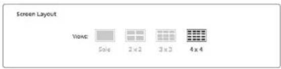 Blackmagic Design MultiView 16 - Cambiare la visualizzazione multiview - 1