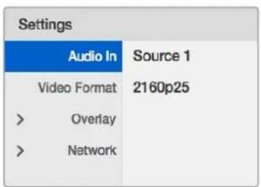 Blackmagic Design MultiView 16 - Configuración mediante el panel inteligente - 1