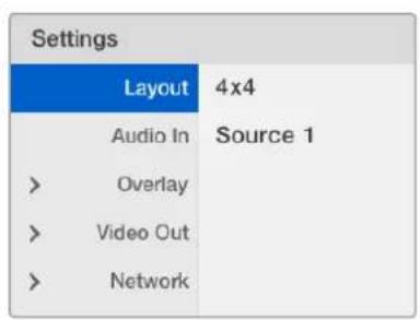 Blackmagic Design MultiView 16 - Setting your Layout on Blackmagic MultiView 16 - 2