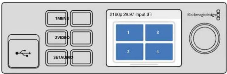 Blackmagic Design MultiView 16 - Setting your layout on Blackmagic MultiView 4 - 1