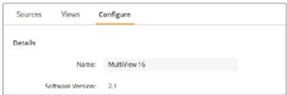 Blackmagic Design MultiView 16 - Renommer le blackmagic multiview - 1