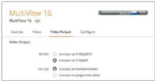 Blackmagic Design MultiView 16 - 비디오 포맷과HD 출력 - 1