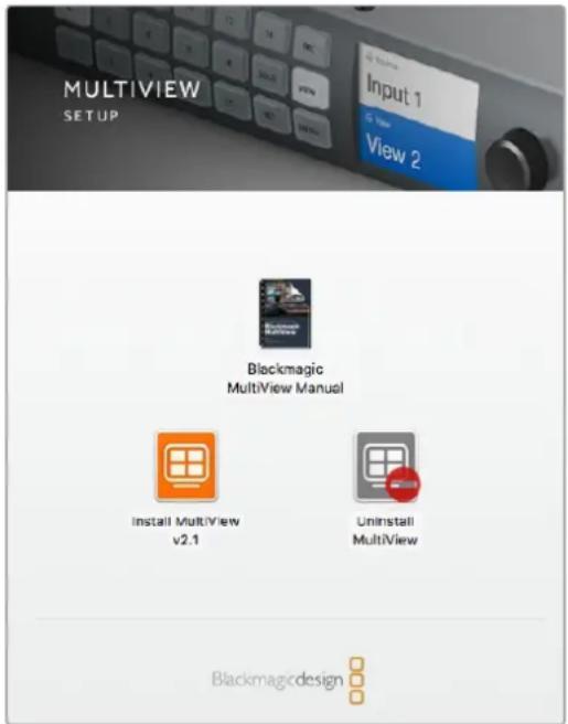 Blackmagic Design MultiView 16 - Установка утилиты Blackmagic MultiView Setup - 1