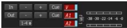 In Out 1-4 + - + - + - Cue V A1 A2 S -38 -30 -22 -14 -6 -0