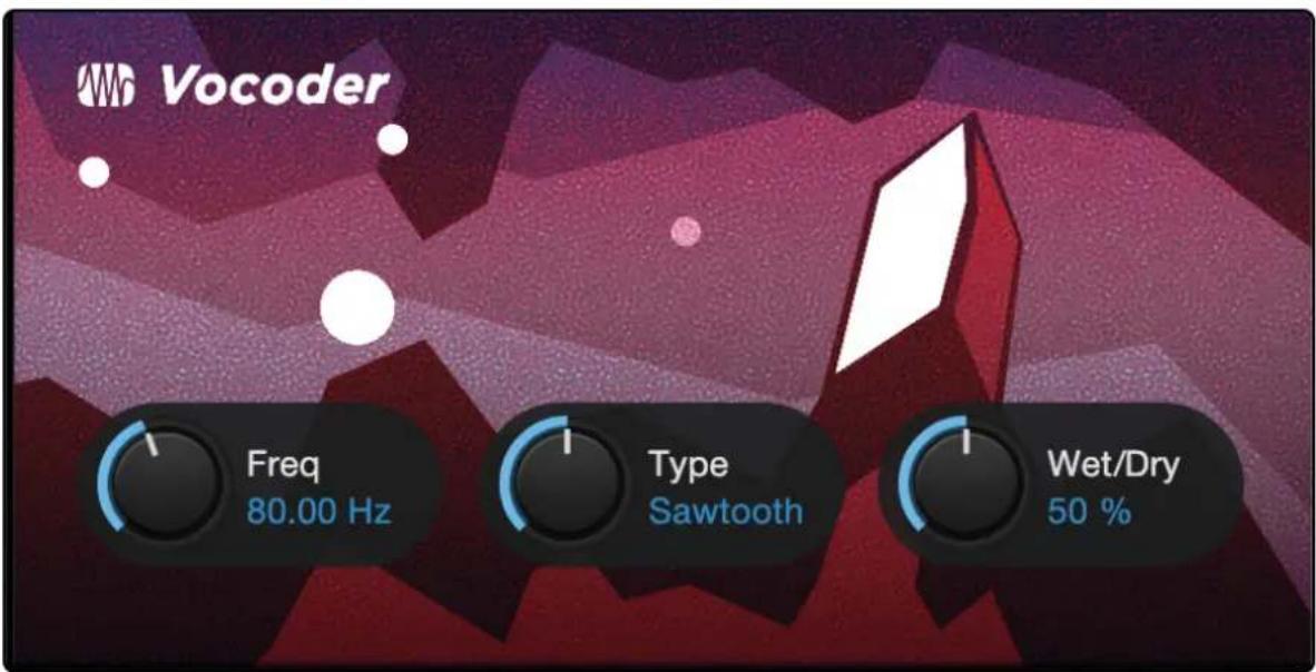 Vocoder Freq 80.00 Hz Type Sawtooth Wet/Dry 50 %