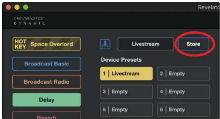 PRESONUS Revelator Dynamic - Mémorisation de nouveaux presets - 4