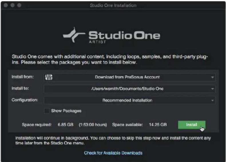 PRESONUS Revelator Dynamic - Installation du contenu fourni avec studio one artist - 1