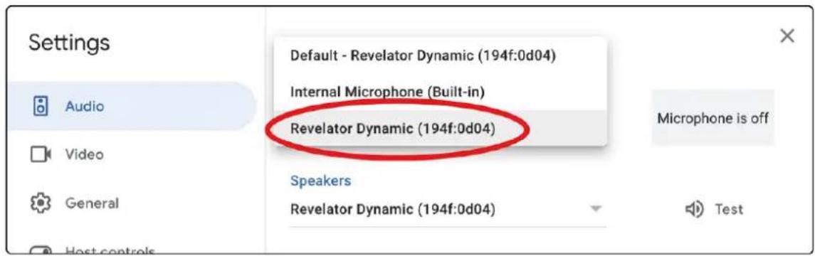 PRESONUS Revelator Dynamic - Utilisation du revelator dynamic avec google meet - 2