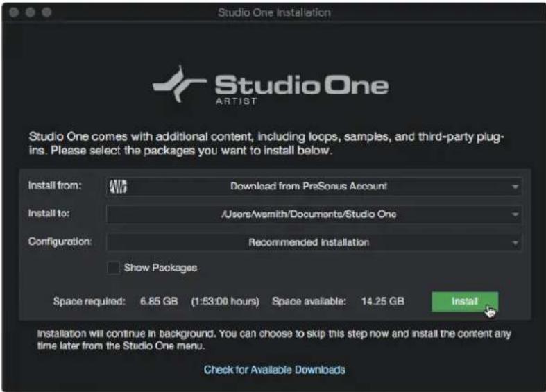 PRESONUS Revelator Dynamic - Téléchargement et lancement du programme d'installation de studio one - 1
