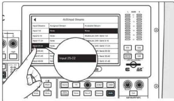 AVB Input Streams Input Streams Assigned Stream Available to Stream Input 1-20 Home Name Input 8-190 None State/CAV 2401, Stand 1-4 Input 17-240 None State/CAV 2401, Stand 4-40 Input 25-320 None State/CAV 2401, Stand 17-24 25-400 None State/CAV 2401, Stand 20-32 41-450 Part State 33-42 45-500 Part State 41-45 Input 26-32 I/O B MOS FANER TUR LUXO ONION OFF SPRING DATA RUNS RATI SPRING DATA RUNS RATI SPRING DATA RUNS RATI SPRING DATA RUNS RATI SPRING DATA RUNS RATI SPRING DATA RUNS RATI SPRING DATA RUNS RATI SPRING DATA RUNS RATI SPRING DATA RUNS RATI SPRING