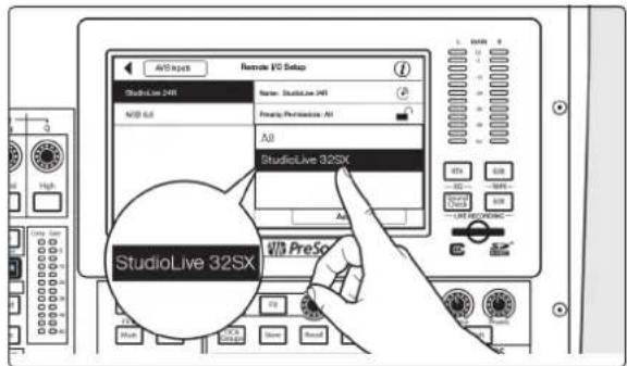 AVS Input Remote I/O Setup StudioLive 248 Name: StudioLive 248 MOS BI Freeport Precision: All All StudioLive 32SX StudioLive 32SX WB PreSo