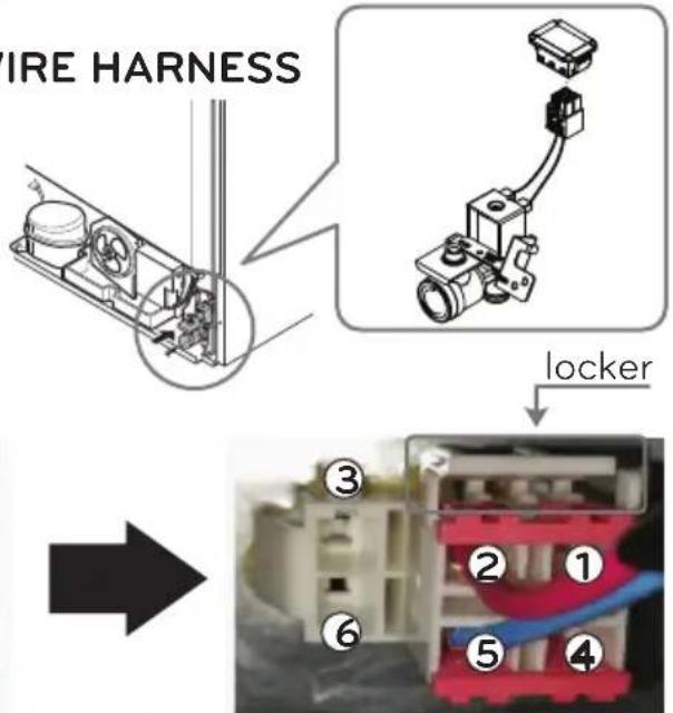 LG LK75C - CONNE CT THE WATER VALVE WIRE HARNESS - 1