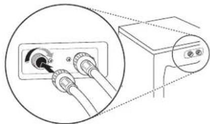 LG WM3555HWA - Raccordement des tuyaux d'arrivée d'eau - 6