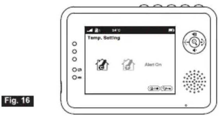 Temp. Setting Alert On Fig. 16