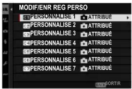 FUJIFILM XH2S - Enregistrement des réglages actuels - 2