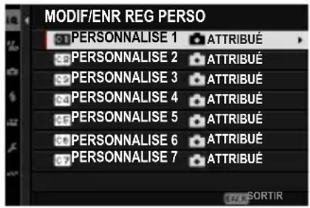 FUJIFILM XH2S - Modification des noms des jeux de réglages personnalisés - 2