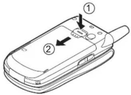 SHARP GX30c - Insertion de la carte SIM et de la batterie - 1