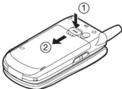 SHARP GX30c - Retrait de la carte SIM et de la batterie - 1