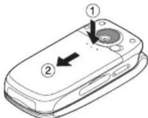 SHARP GX40 - Insertion de la carte SIM et de la batterie - 1