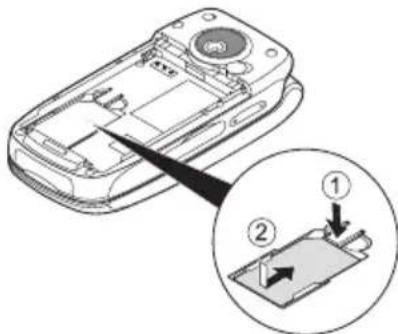 SHARP GX40 - Retrait de la carte SIM et de la batterie - 1