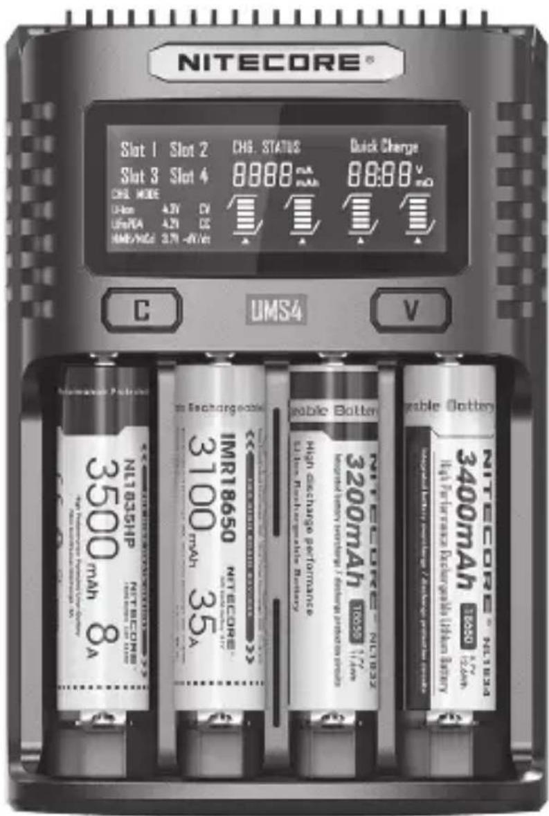 Nitecore UMS4 - UMS4 Intelligent USB Four-Slot Superb Charger - 1