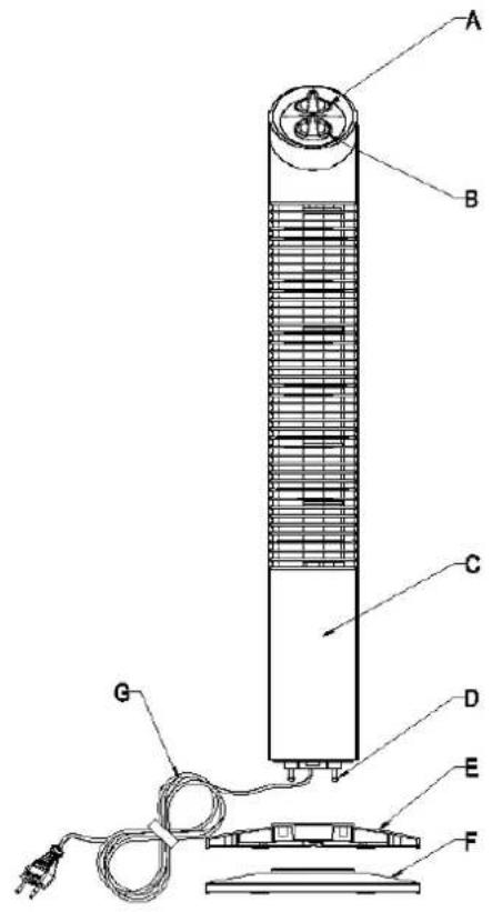Emerio TFN110154.6 - BEZEICHNUNG DER TEILE - 1