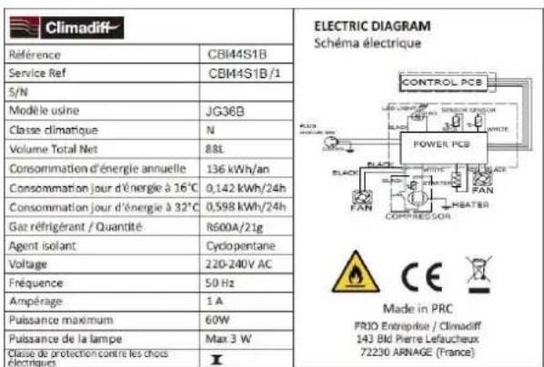 CLIMADIFF CBI44S1B - EPREL - 1