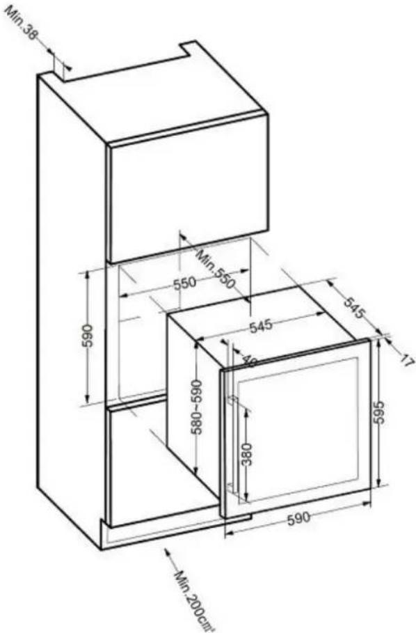 CLIMADIFF CBI44S1B - Built-in installation drawings - 1