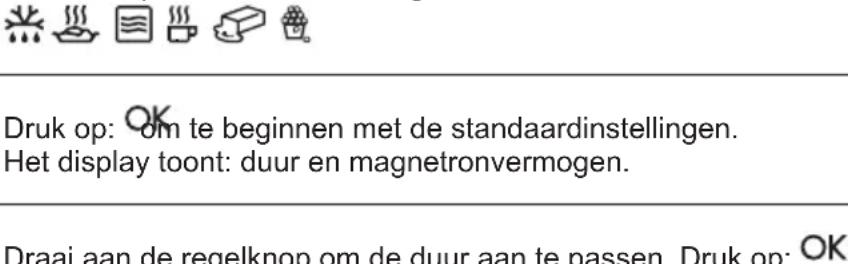 ZANUSSI ZVEEW6X3 - Instellen: Magnetronfuncties - 3