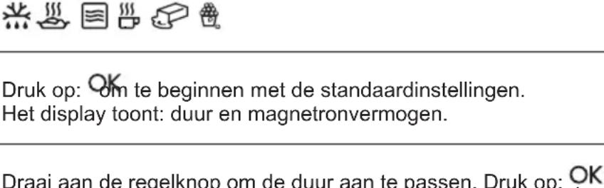ZANUSSI ZVEEW6X3 - Instellen: Magnetronfuncties - 1