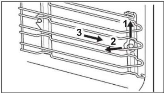 ZANUSSI ZVEWM6X3 - Comment retirer : Supports de grille - 1