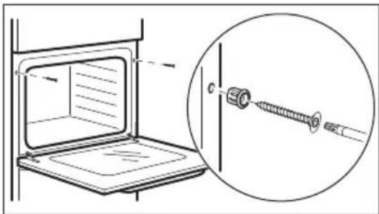 ZANUSSI ZOHKC1X2 - Befestigung des Ofens am Möbel - 1