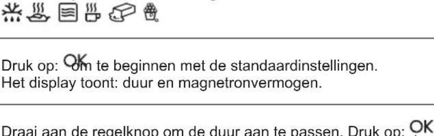 ZANUSSI ZVEKW7XN - Instellen: Magnetronfunctions - 2