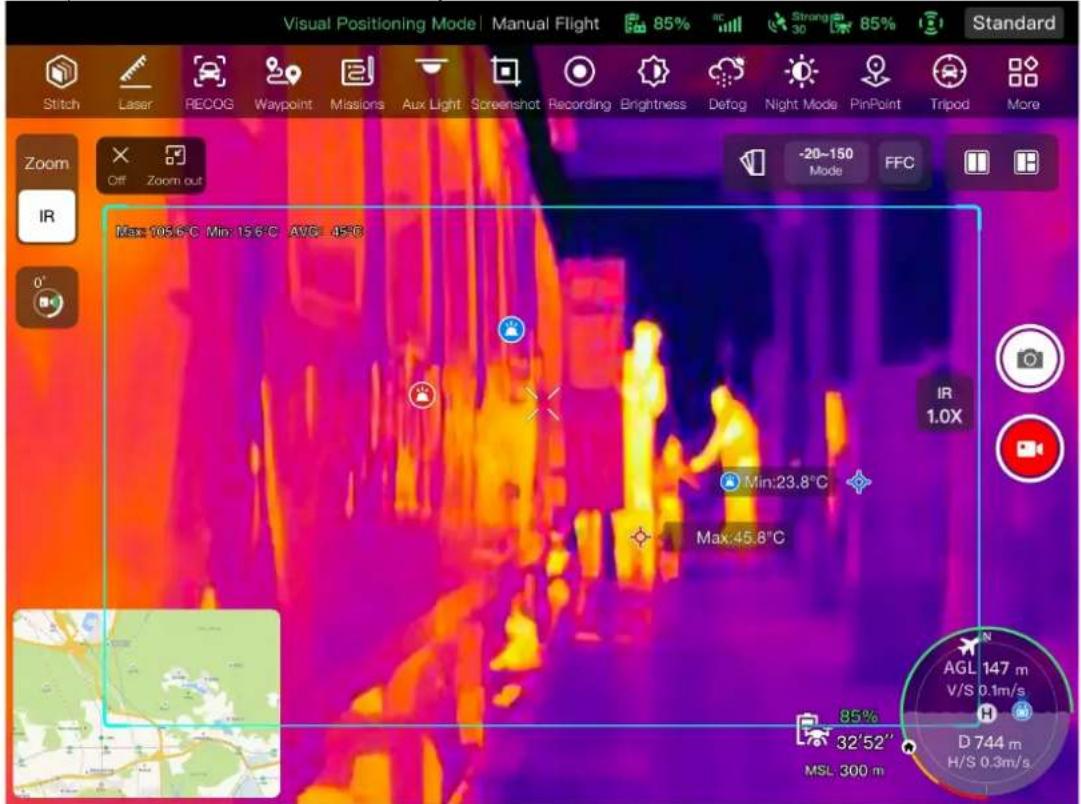 Autel EVO MAX 4T - Interface « caméra thermique - 1