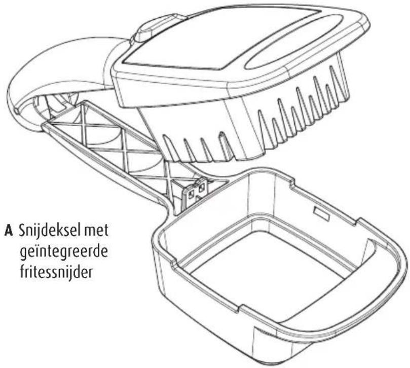 A Snijdeksel met geïntegreerde fritessnijder