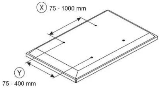 Tripp Lite DMCS5585WL - Measure the TV Fixing Holes Width and Height - 1