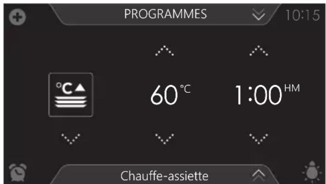 ASKO OP8678GG - Sélection d'une fonction réchauffement - 1