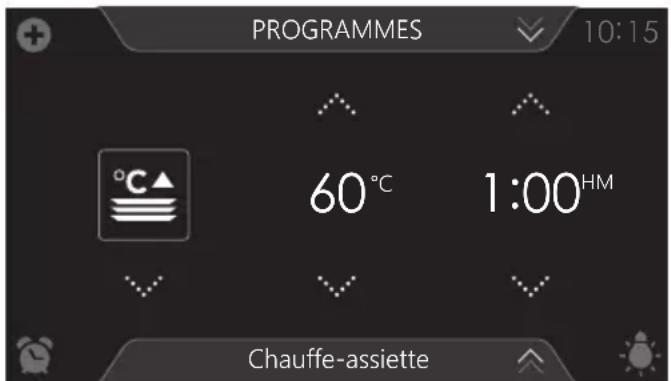 ASKO OCS8478GG - Sélection d'une fonction réchauffement - 1