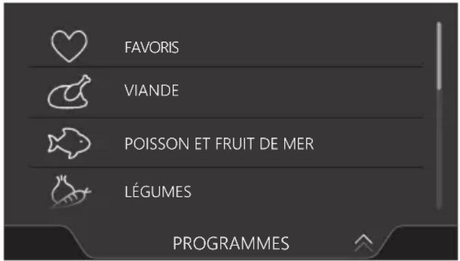 ASKO OCS8478GG - Sélection d'un programme - 1