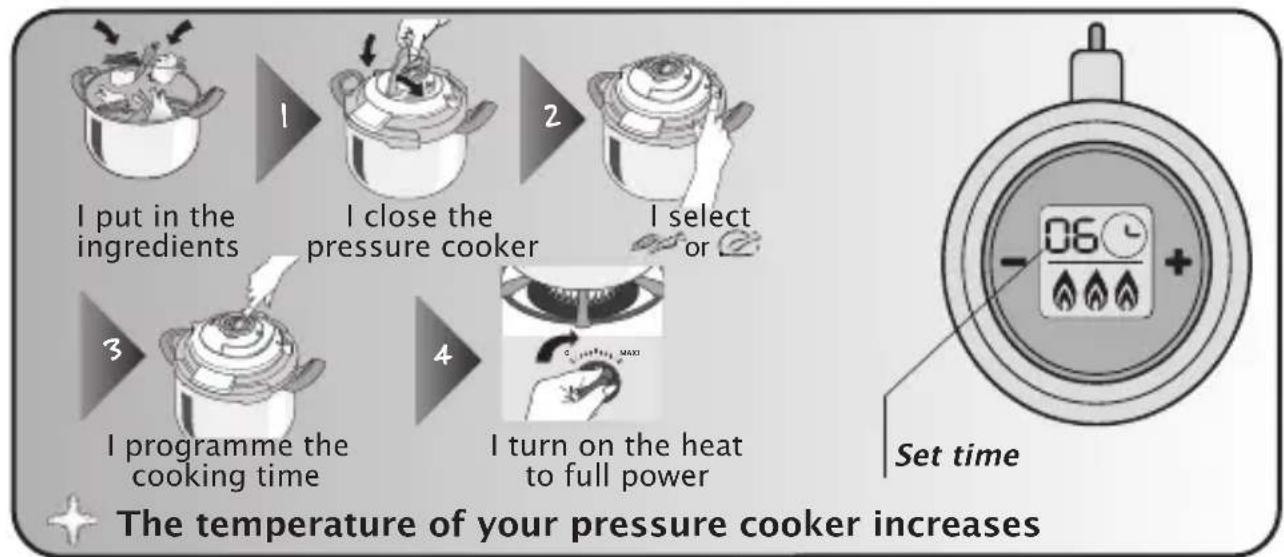 TEFAL Clipso + Precision P44115 - Using the timer - 5