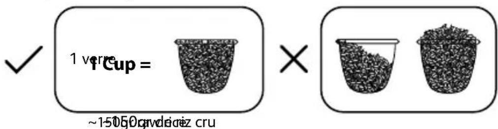 TEFAL Sphericook RK7458 - Recommandations pour une cuisson optimale du RIZ (fonctions RIZ et risotto/pilaf) - 1