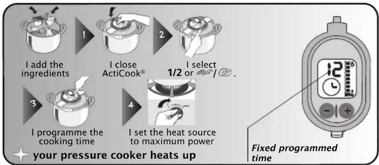 TEFAL Acticook P43015 - Using the timer - 2