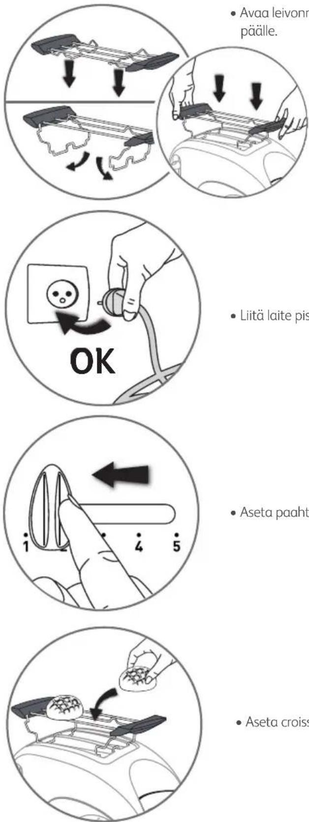 TEFAL Toast N Egg TT5515 - Croissantien, sämpylöiden ja makeiden leivonnaisten lämmitys - 2