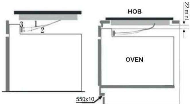 HOB 22 mini OVEN 550x10