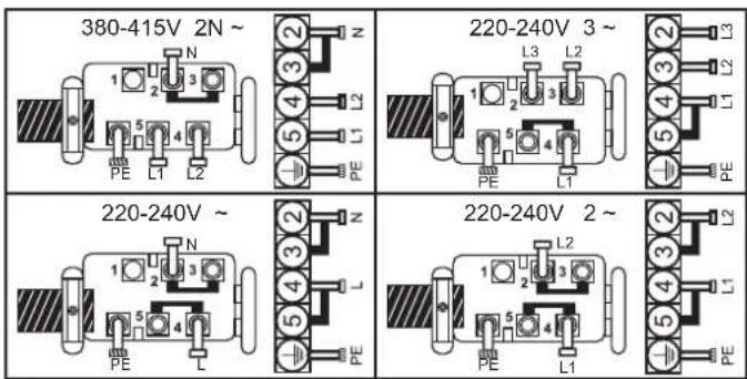 HOOVER HHK46C - Connection to the terminals on the terminal block - 1