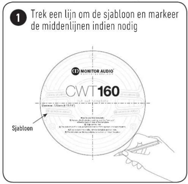 2 Snijd rondom de gemarkeerde lijn
