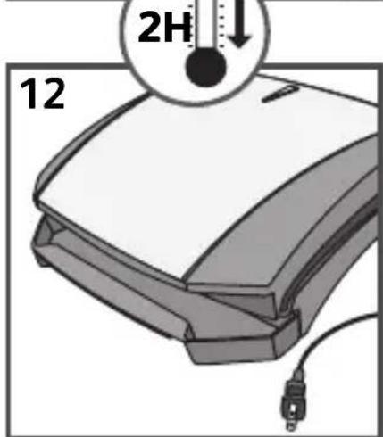 TEFAL GC430D - Important: Do not use heavy pressure on the lid of the grill at any time. - 2