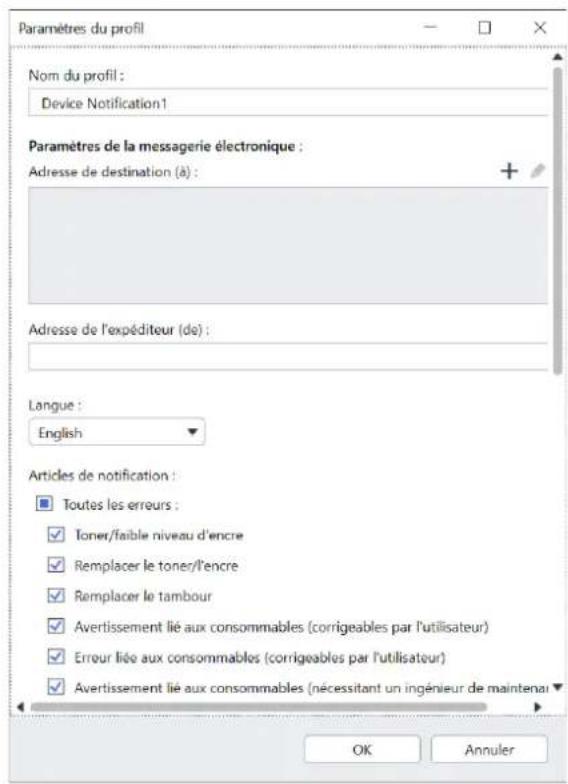 BROTHER ADS4500W - Créer un profil de notification du périphérique - 2